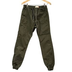 Streetwear Skater Olive Cotton Drawstring Jogger Pants Men S Small Free World Co
